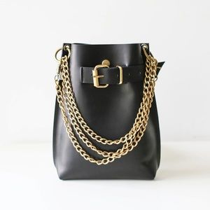 Black Leather Bag, Small Leather Purse, Black Purse, Crossbody Bag, Shoulder Bag